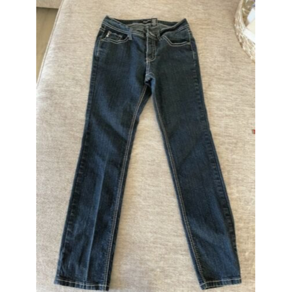 Roz & Ali Stretchy, Straight Legs, navy, dark blue, Jeans, size 8 - Picture 7 of 8